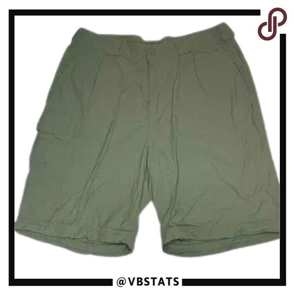 Size 36" Orvis Army Green Flat Front Hiking Shorts - Picture 1 of 4